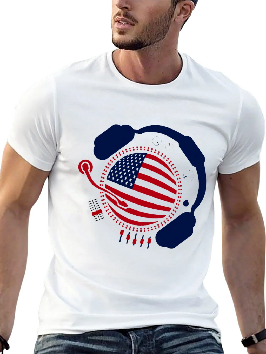 American DJ Headphone Graphic T-Shirt product image 12