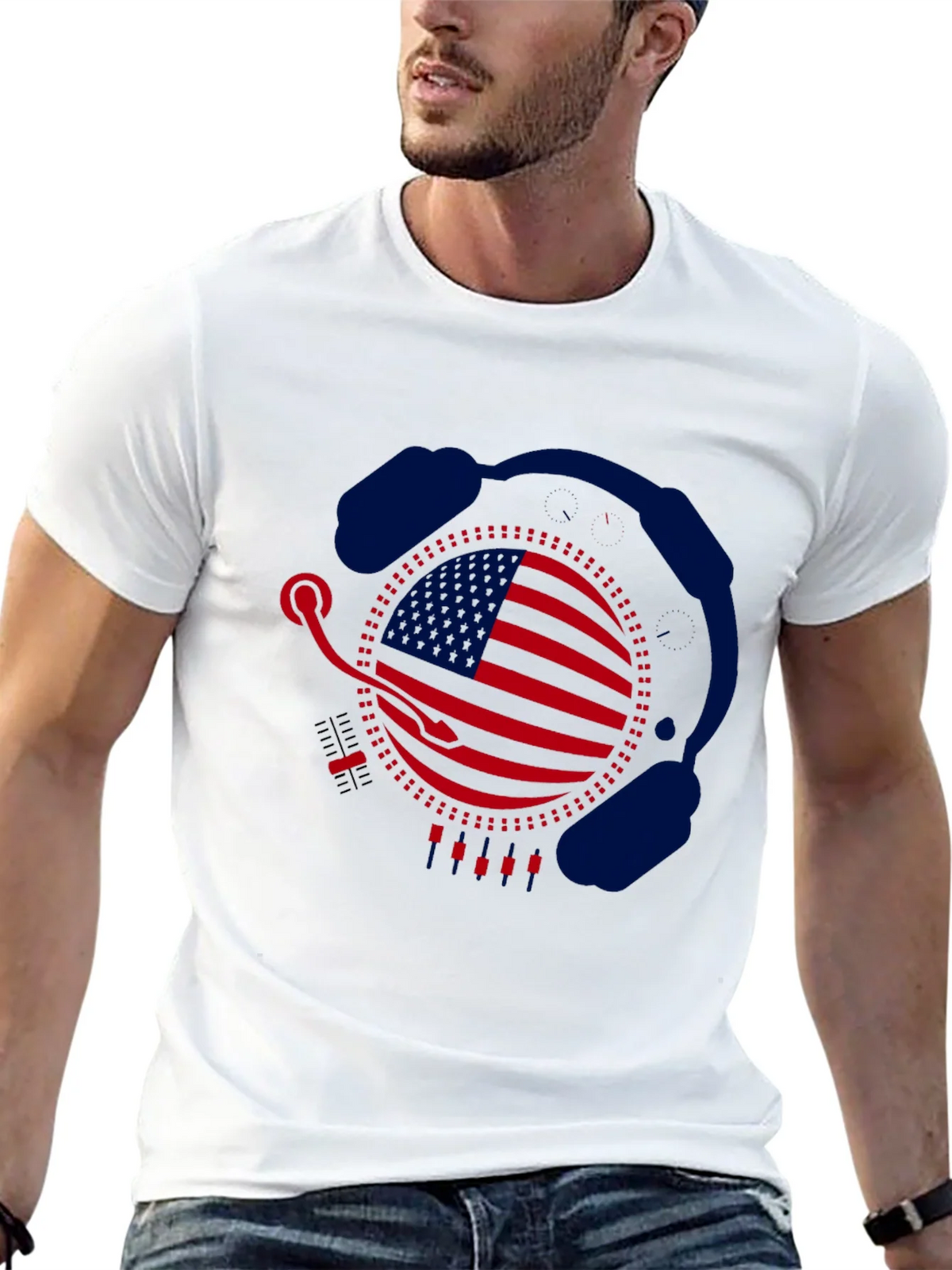 American DJ Headphone Graphic T-Shirt product image 12
