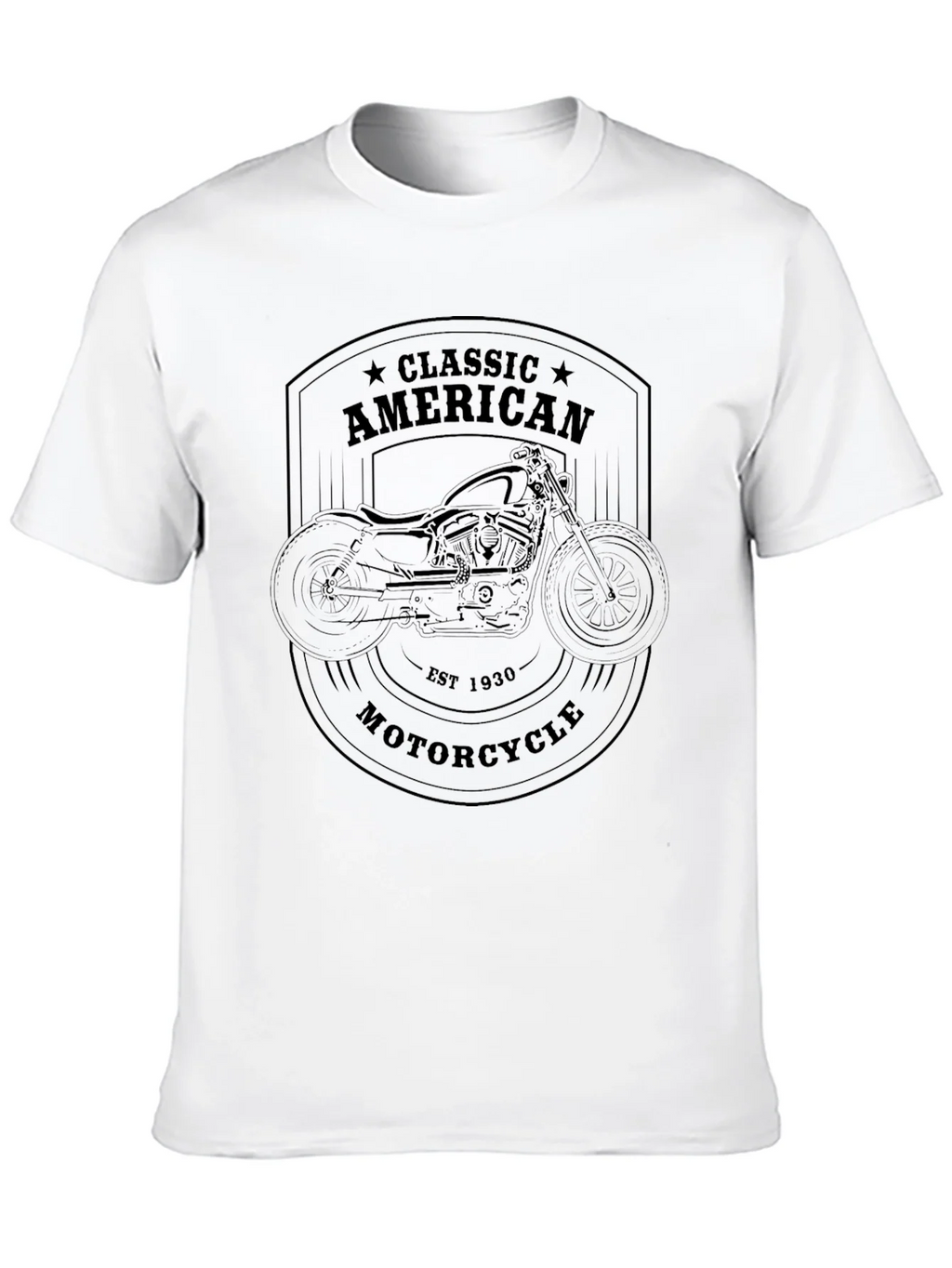 Classic American Motorcycle Graphic Tee - Black product image 9