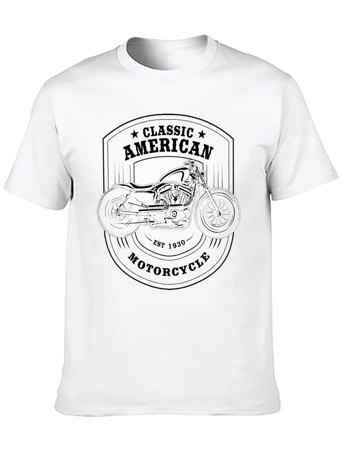 Classic American Motorcycle Graphic Tee - Black product image 9