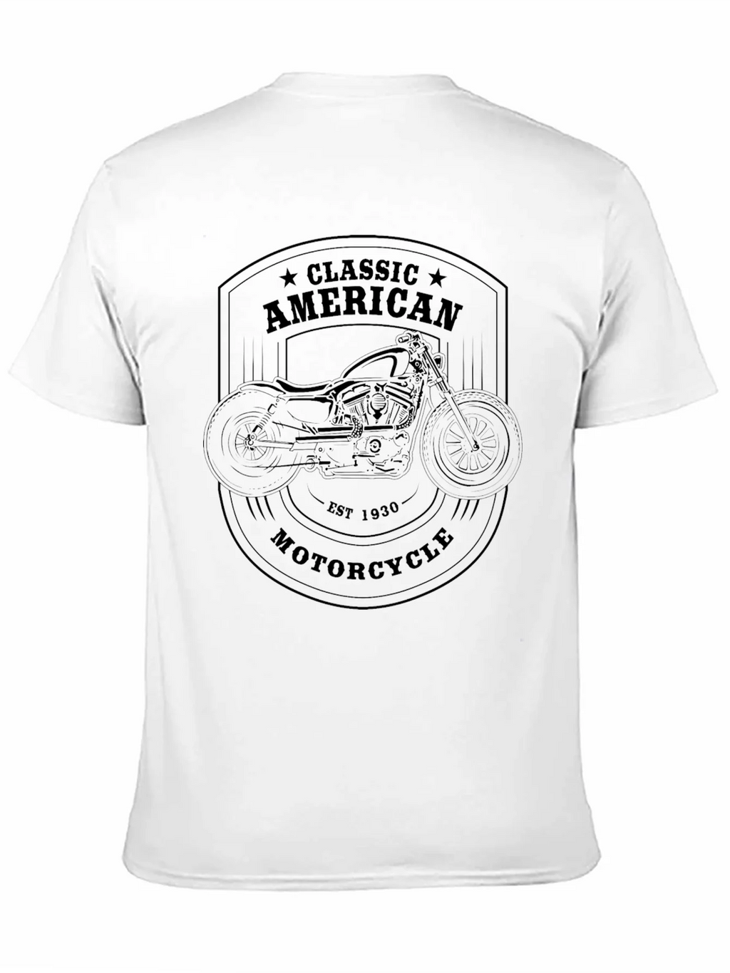Classic American Motorcycle Graphic Tee - Black product image 10