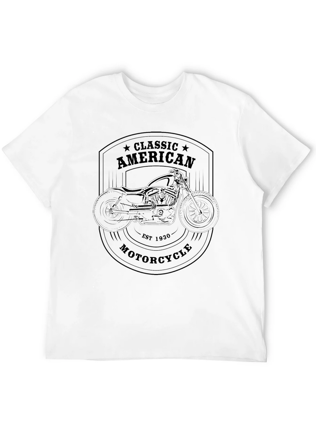 Classic American Motorcycle Graphic Tee - Black product image 11