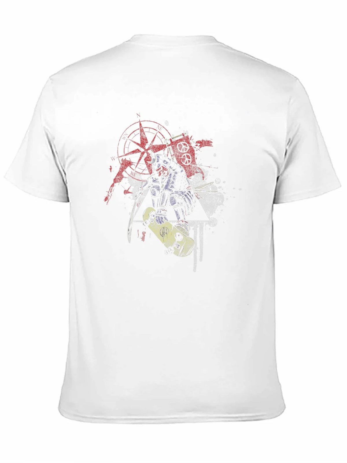 Edgy Samurai Graphic Tee - Black Cotton Blend product image 10