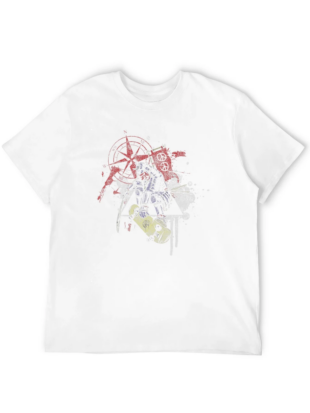 Edgy Samurai Graphic Tee - Black Cotton Blend product image 11