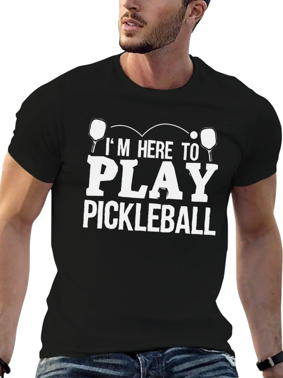 Im Here to Play Pickleball T-Shirt product image 6