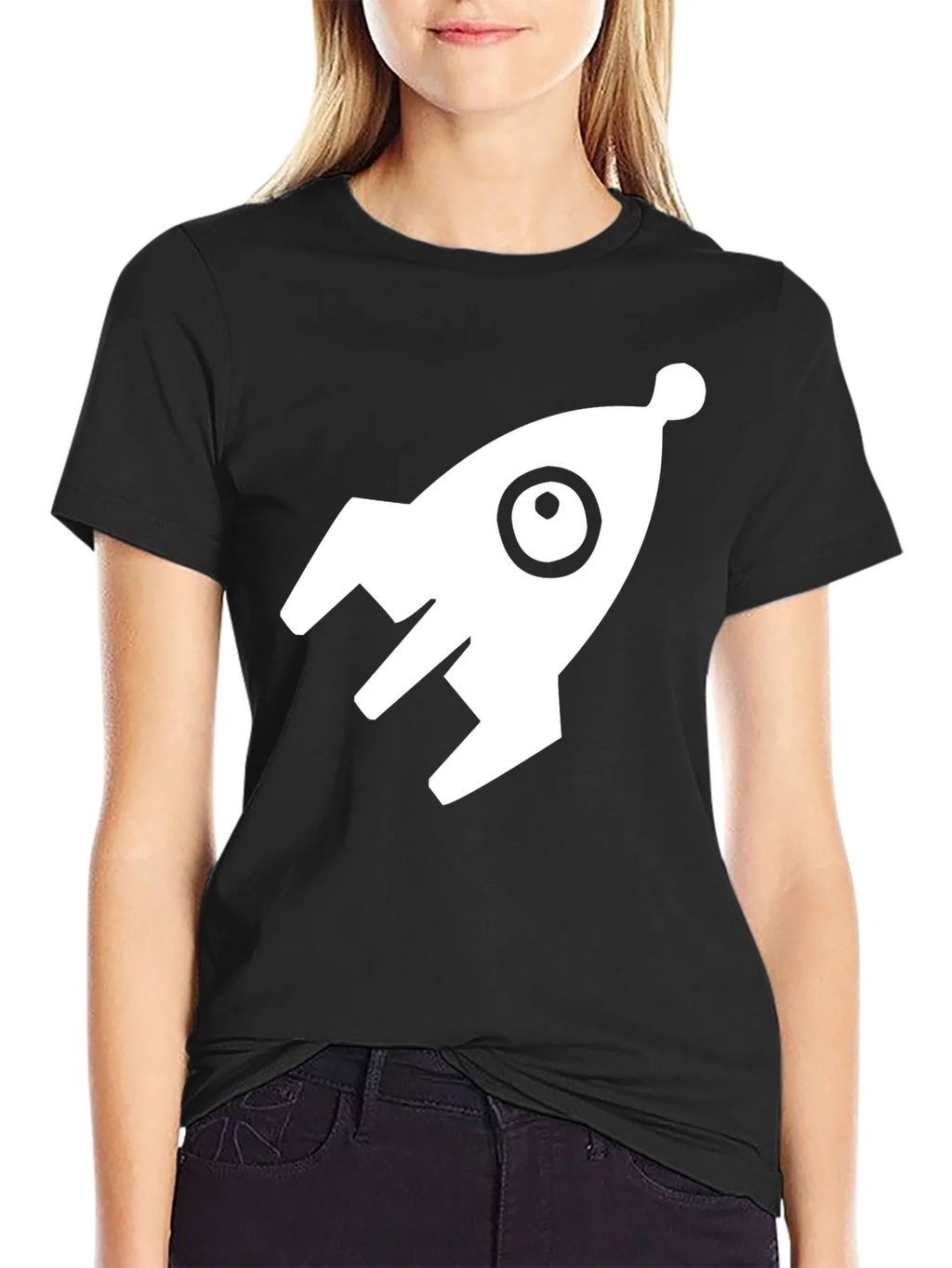 Rocket Graphic Black T-Shirt product image 2