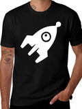 Rocket Graphic Black T-Shirt product image 1