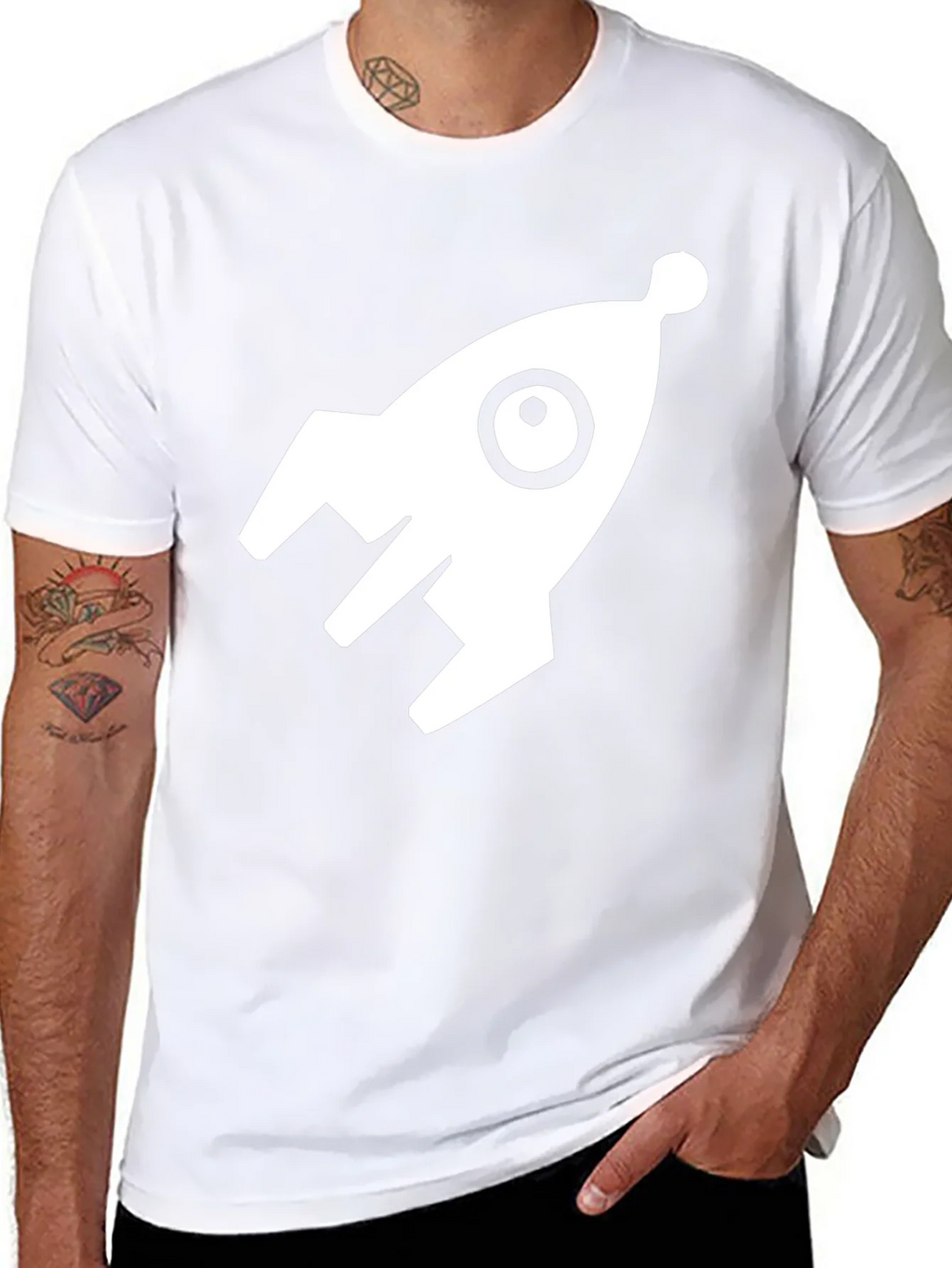 Rocket Graphic Black T-Shirt product image 7