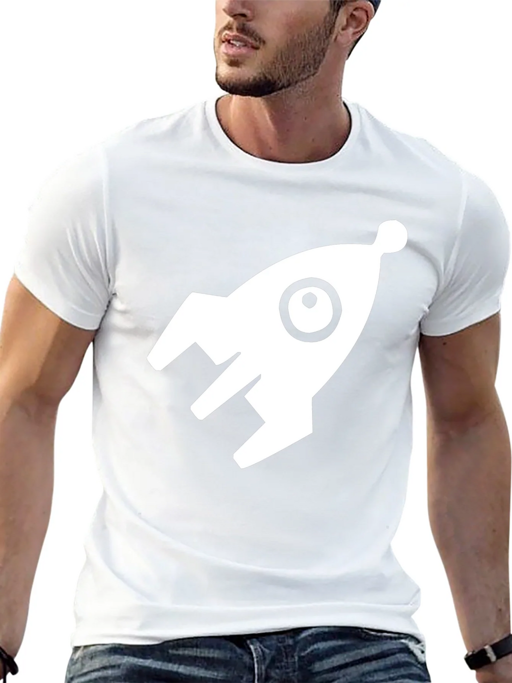 Rocket Graphic Black T-Shirt product image 12