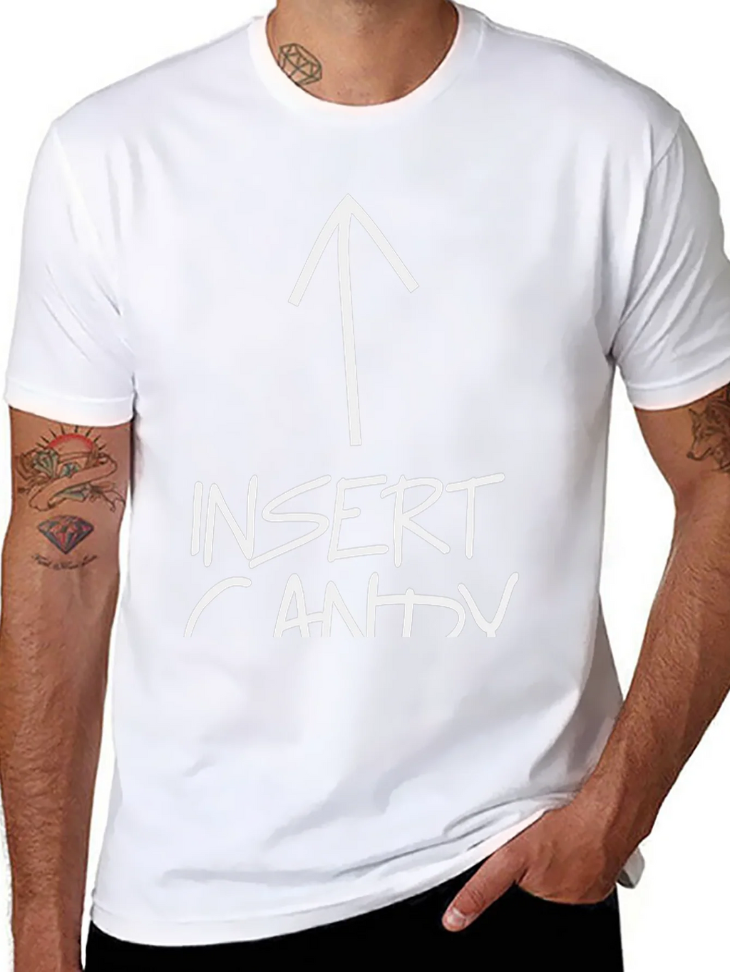 Insert Candy Arrow Graphic Tee - Black Cotton T-Shirt product image 7