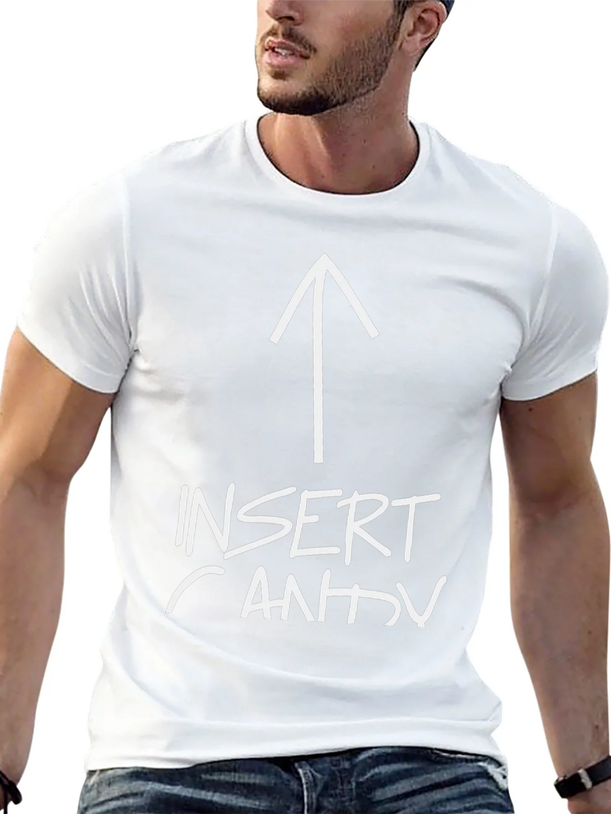 Insert Candy Arrow Graphic Tee - Black Cotton T-Shirt product image 12