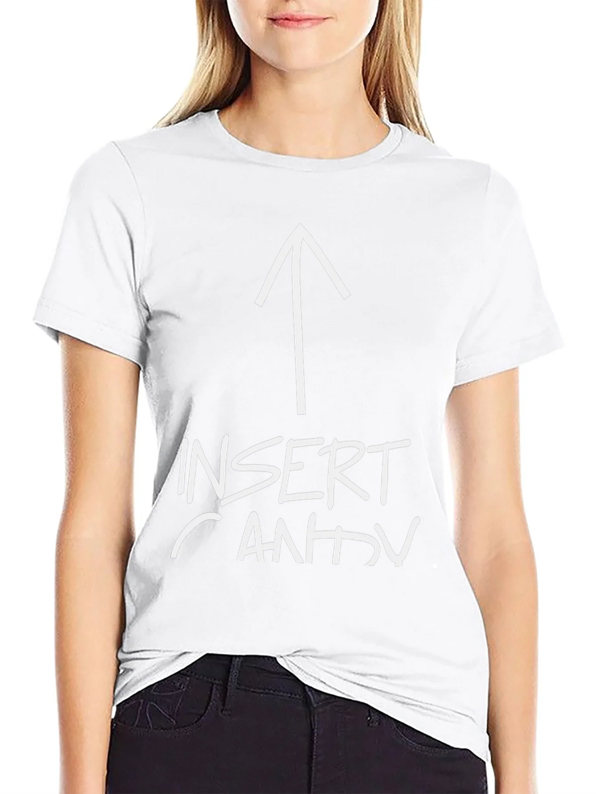 Insert Candy Arrow Graphic Tee - Black Cotton T-Shirt product image 8