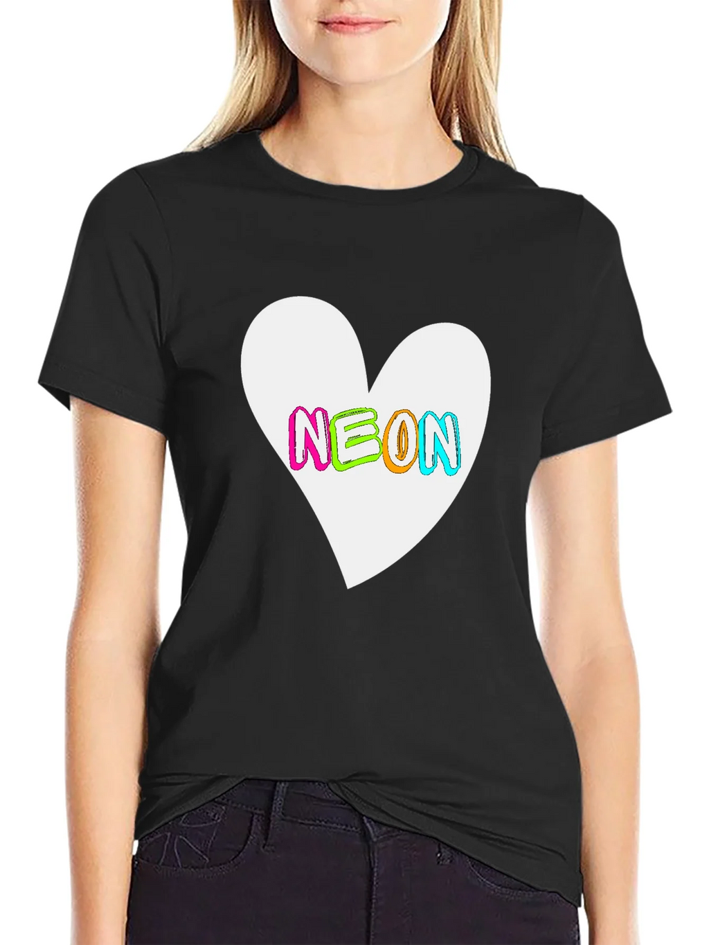 Neon Heart Graphic T-Shirt - Bold Casual Style product image 2