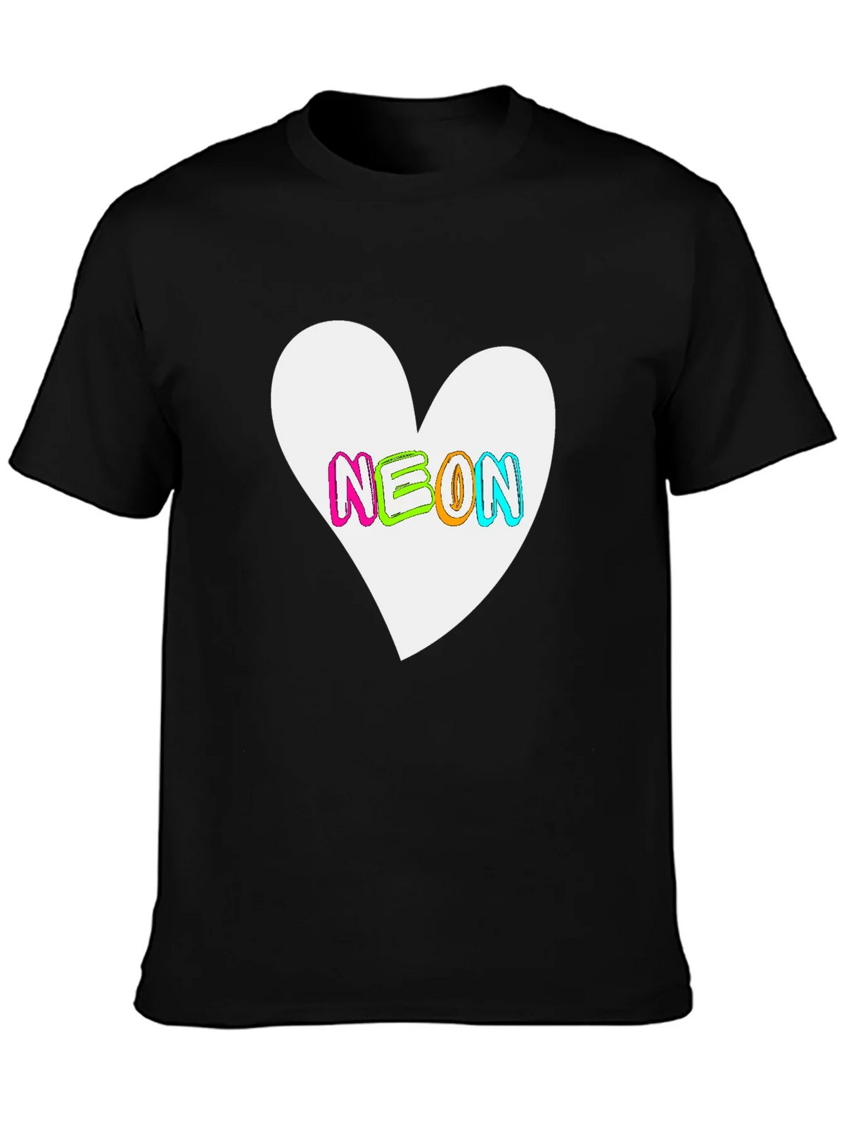 Neon Heart Graphic T-Shirt - Bold Casual Style product image 3