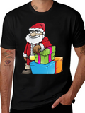 Santa with Gifts Graphic Tee - Holiday Cheer product image 1