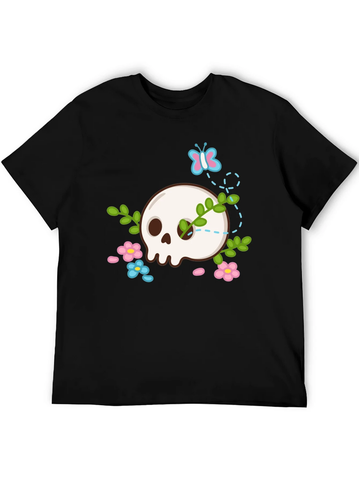 Skull & Flowers Graphic T-Shirt product image 5