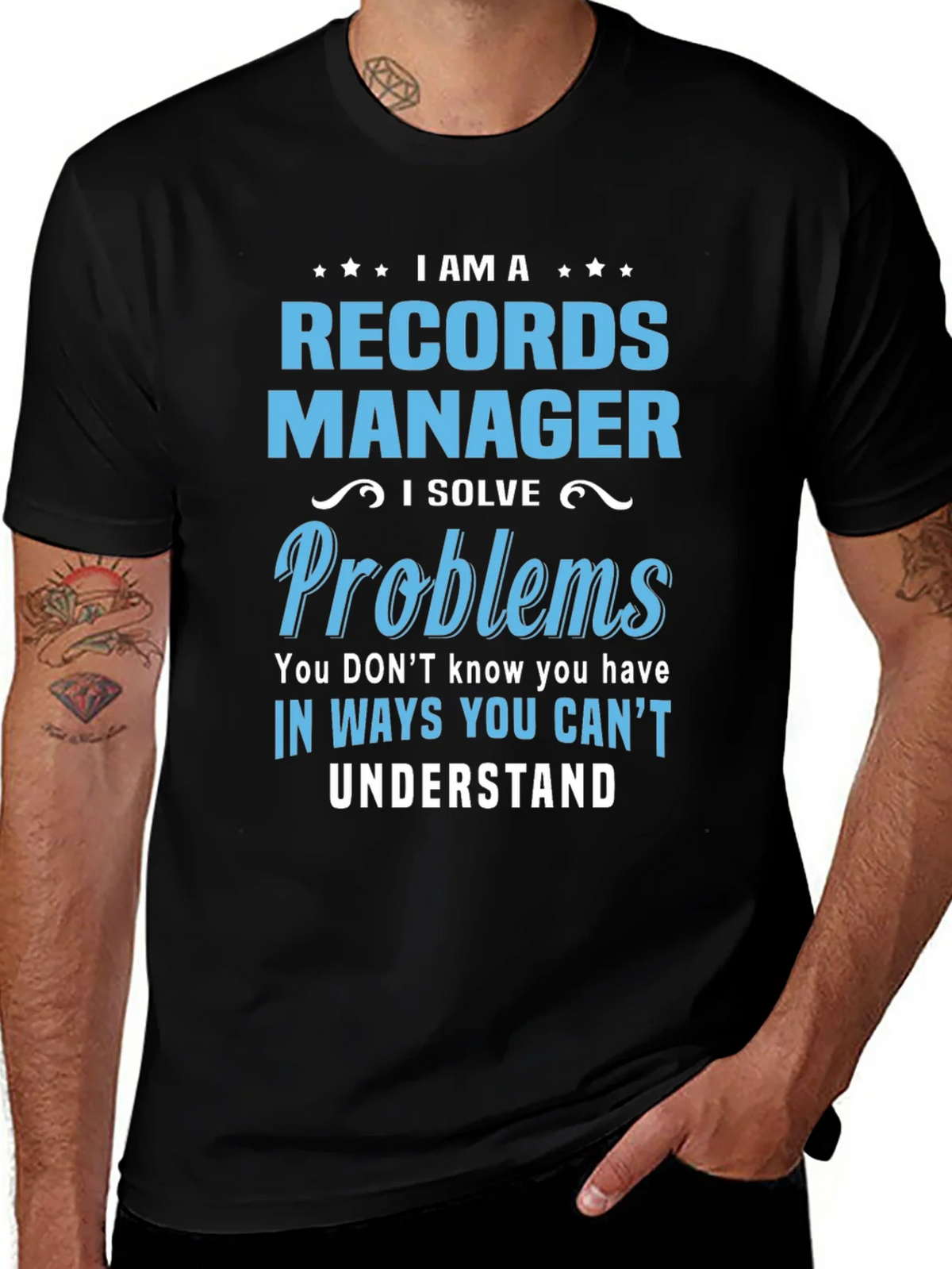 Records Manager T-Shirt: I Solve Problems product image 1