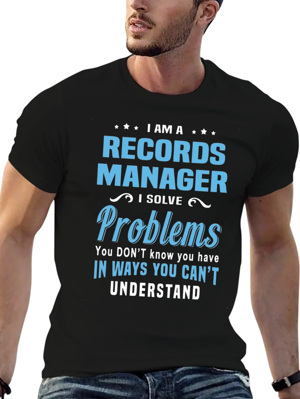 Records Manager T-Shirt: I Solve Problems product image 6