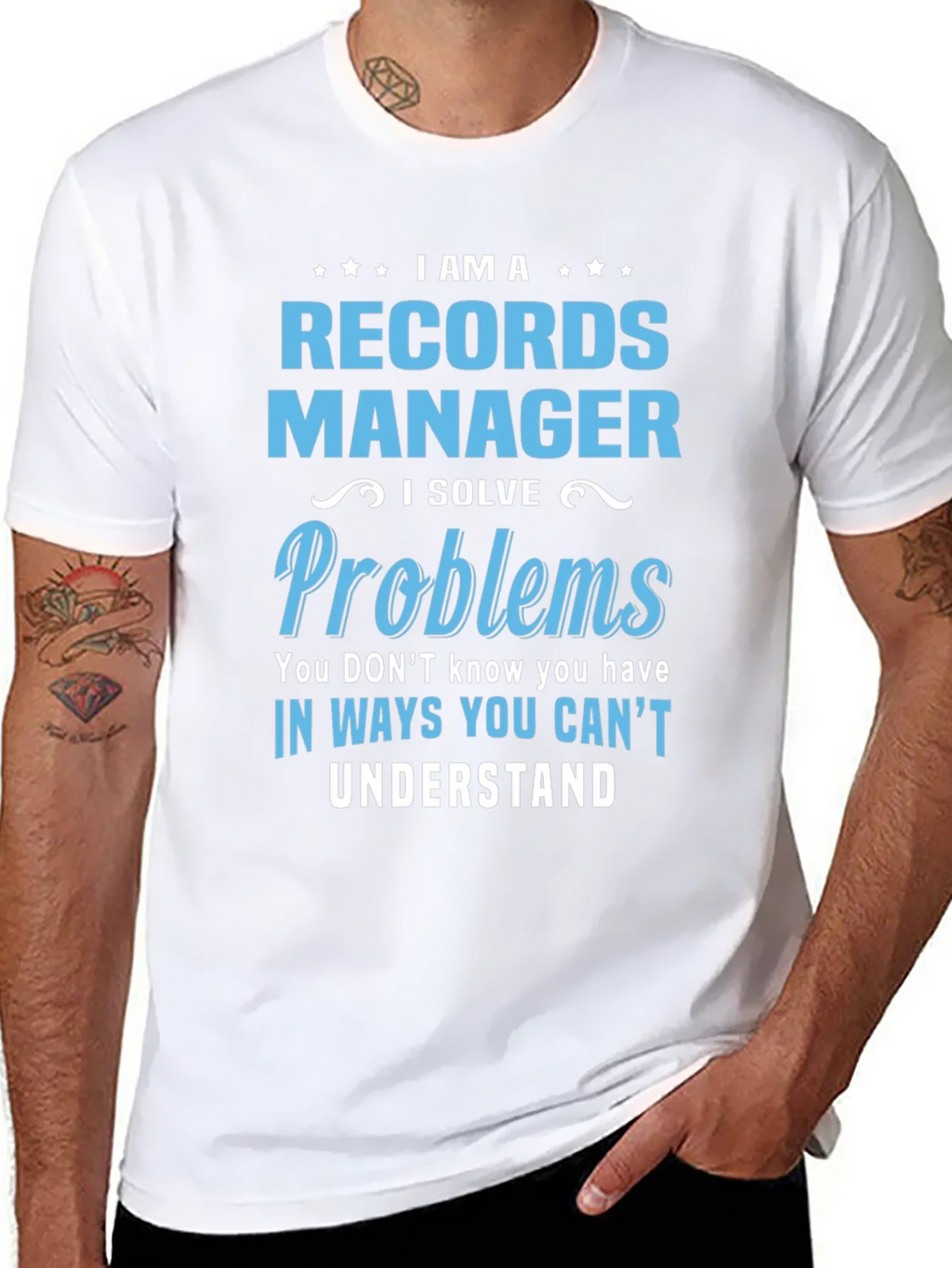 Records Manager T-Shirt: I Solve Problems product image 7