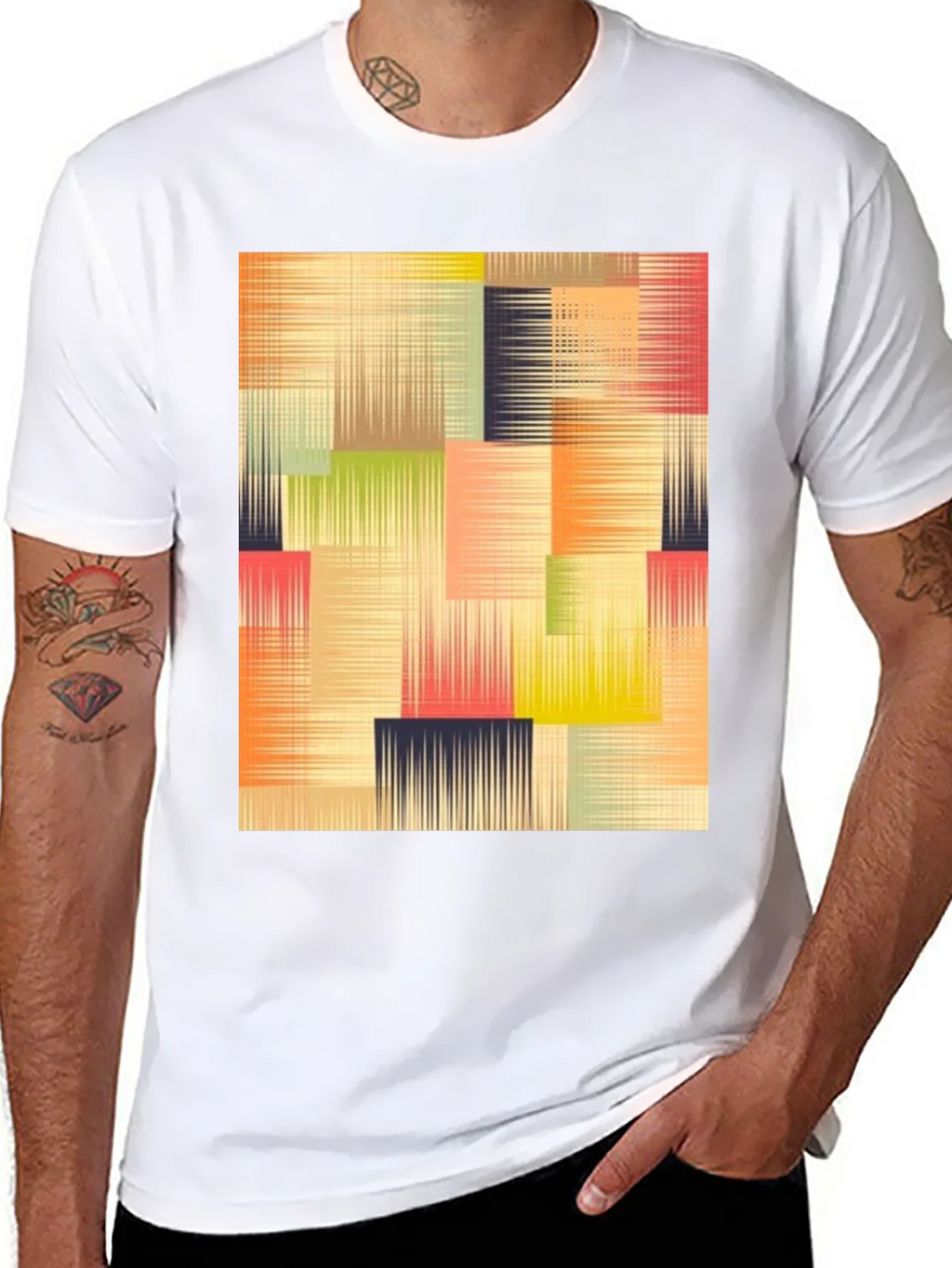 Abstract Geometric T-Shirt - Modern Art Design product image 7