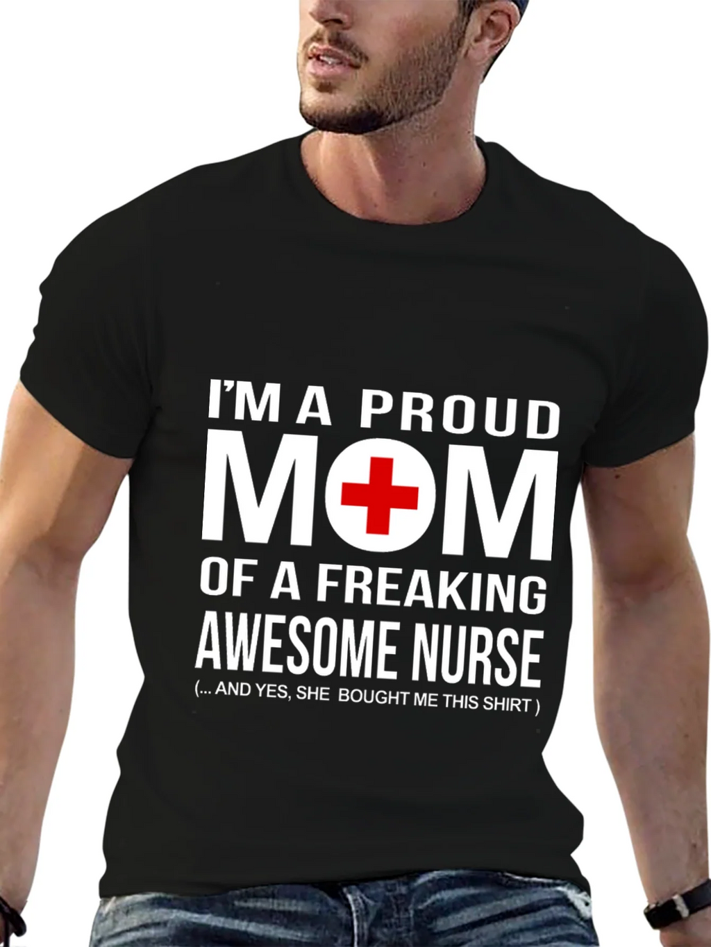 Proud Mom of Awesome Nurse T-Shirt product image 6