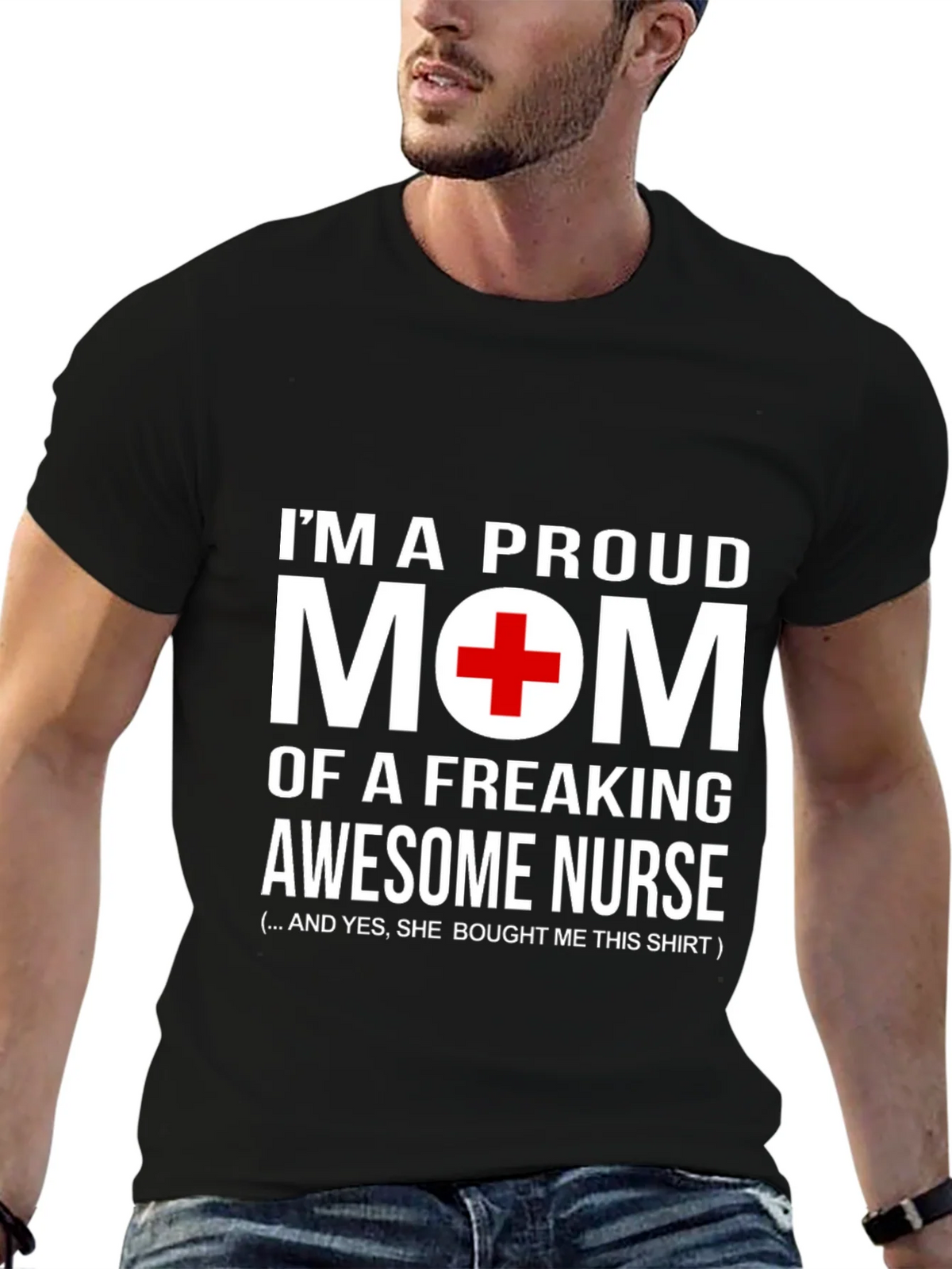 Proud Mom of Awesome Nurse T-Shirt product image 6