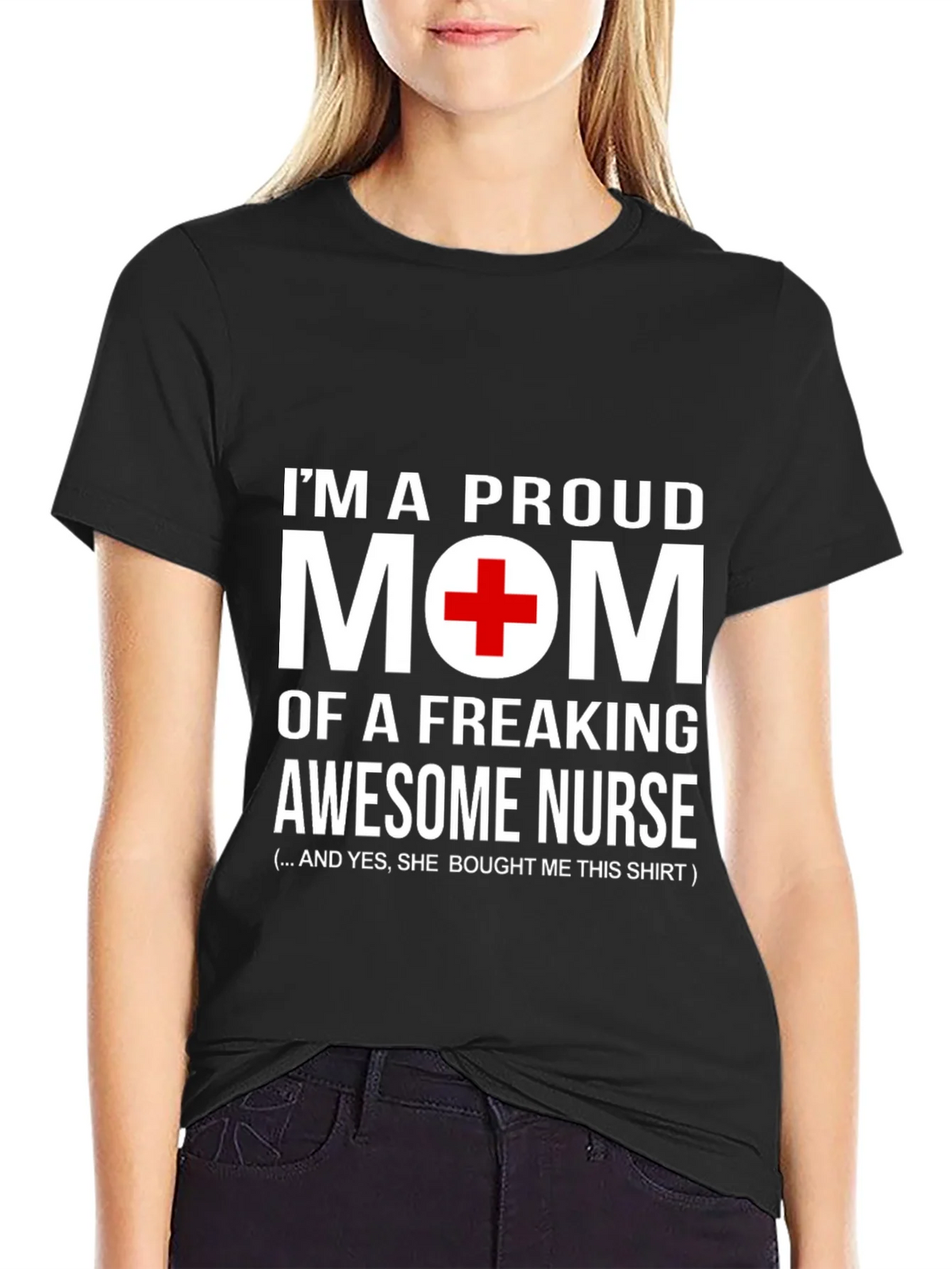 Proud Mom of Awesome Nurse T-Shirt product image 2