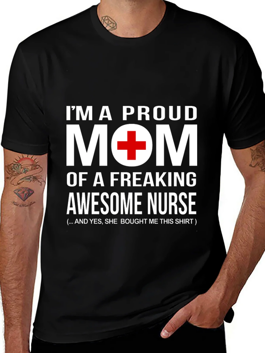 Proud Mom of Awesome Nurse T-Shirt product image 1