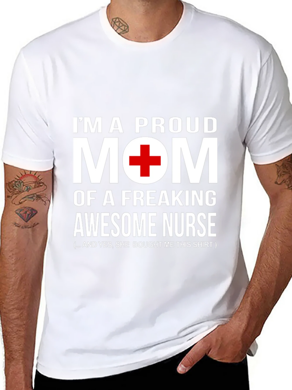 Proud Mom of Awesome Nurse T-Shirt product image 7