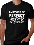 Funny Cat Lover T-Shirt: I May Not Be Perfect product image 1