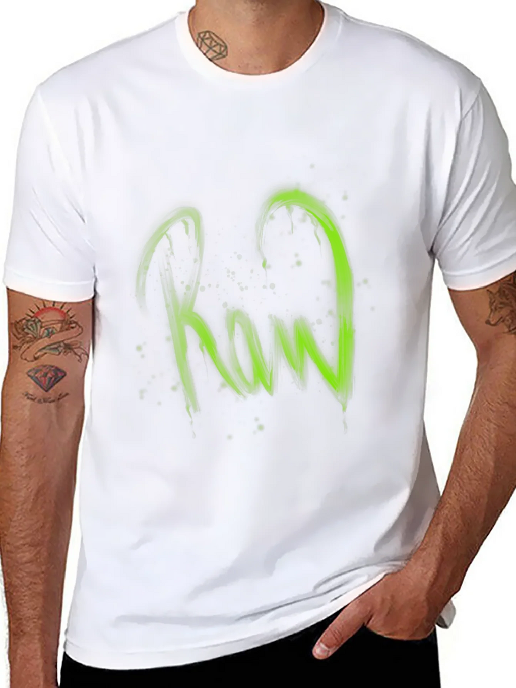Raw Graphic Print Black T-Shirt product image 7