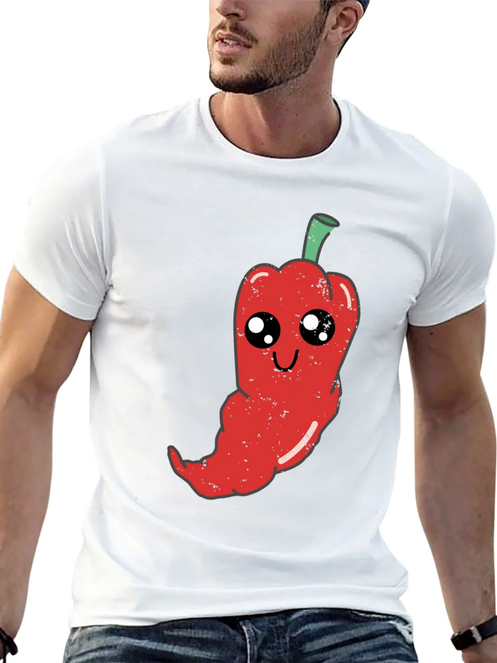 Kawaii Pepper Graphic Tee - Soft Black Cotton T-Shirt product image 6
