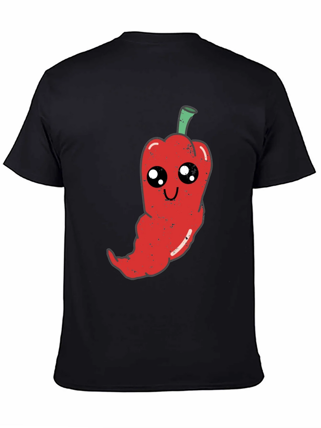 Kawaii Pepper Graphic Tee - Soft Black Cotton T-Shirt product image 3