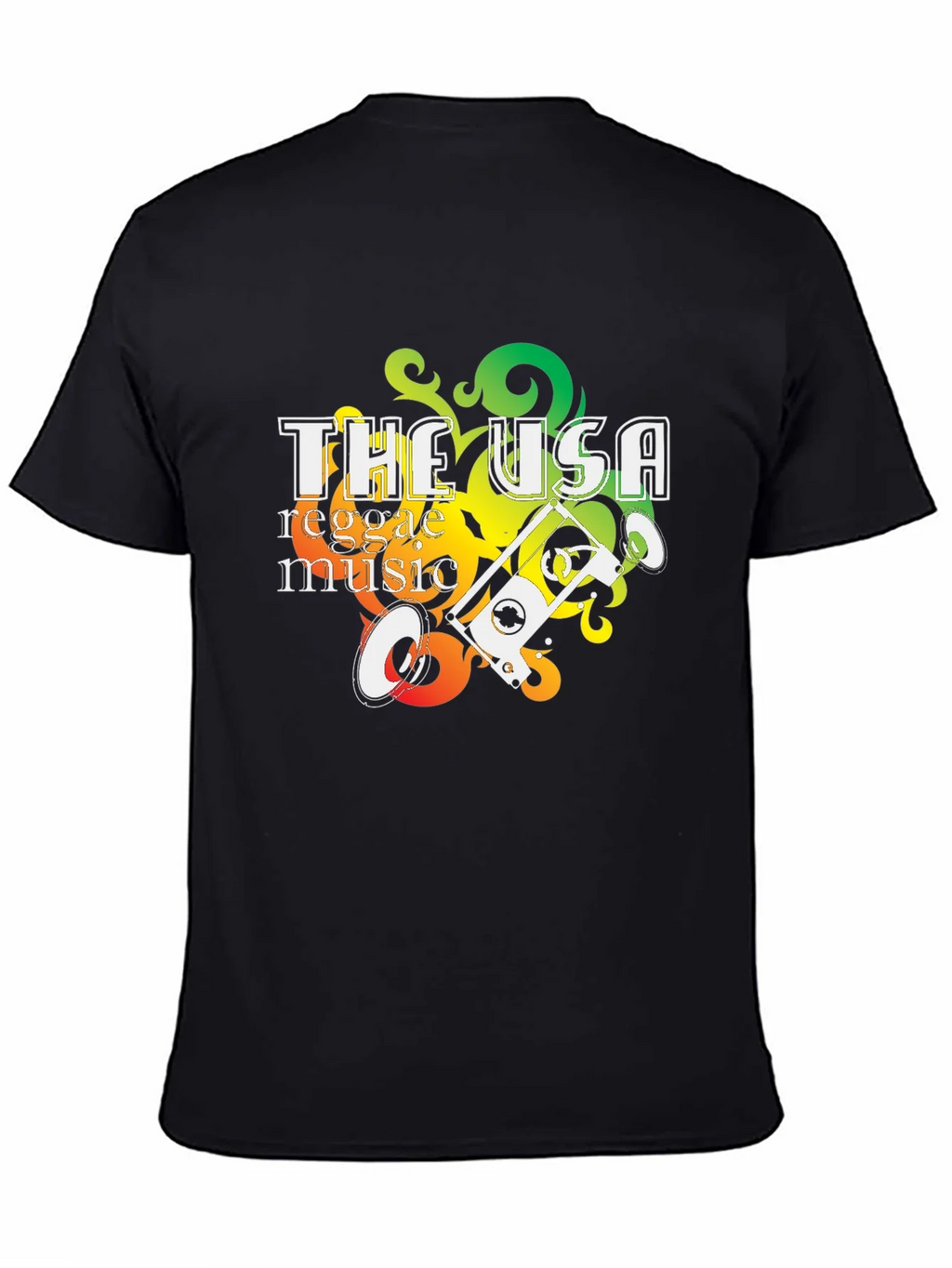 USA Reggae Music Graphic Tee - Black product image 4
