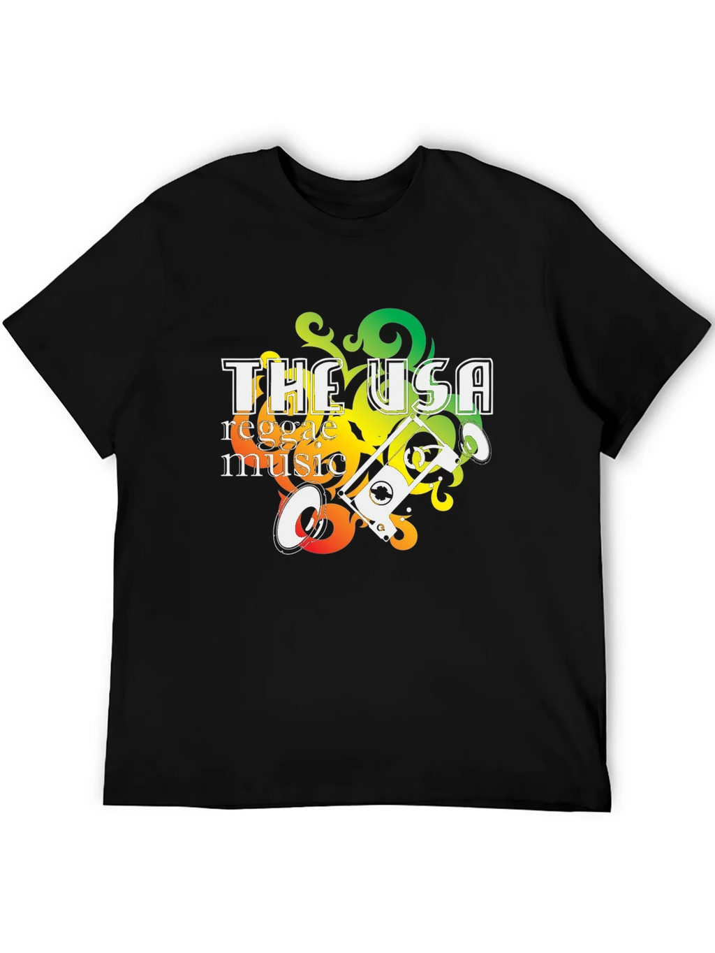 USA Reggae Music Graphic Tee - Black product image 5