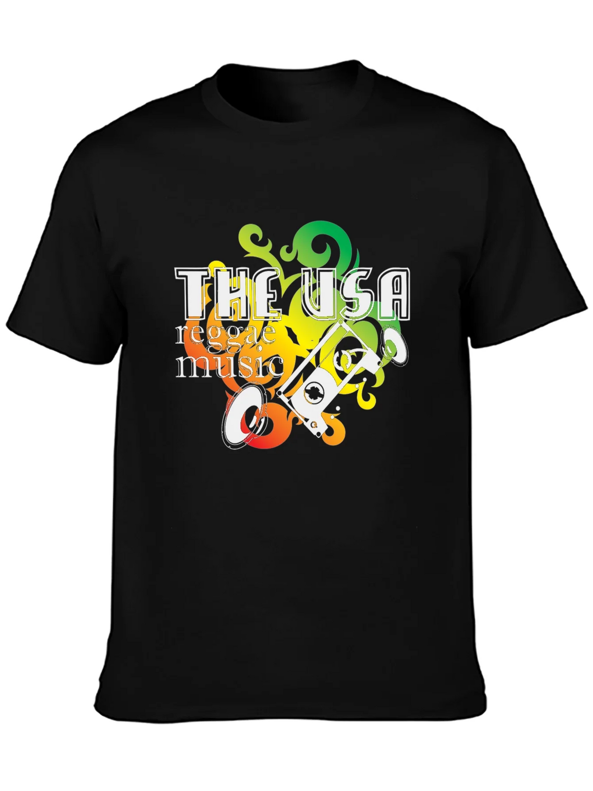 USA Reggae Music Graphic Tee - Black product image 3