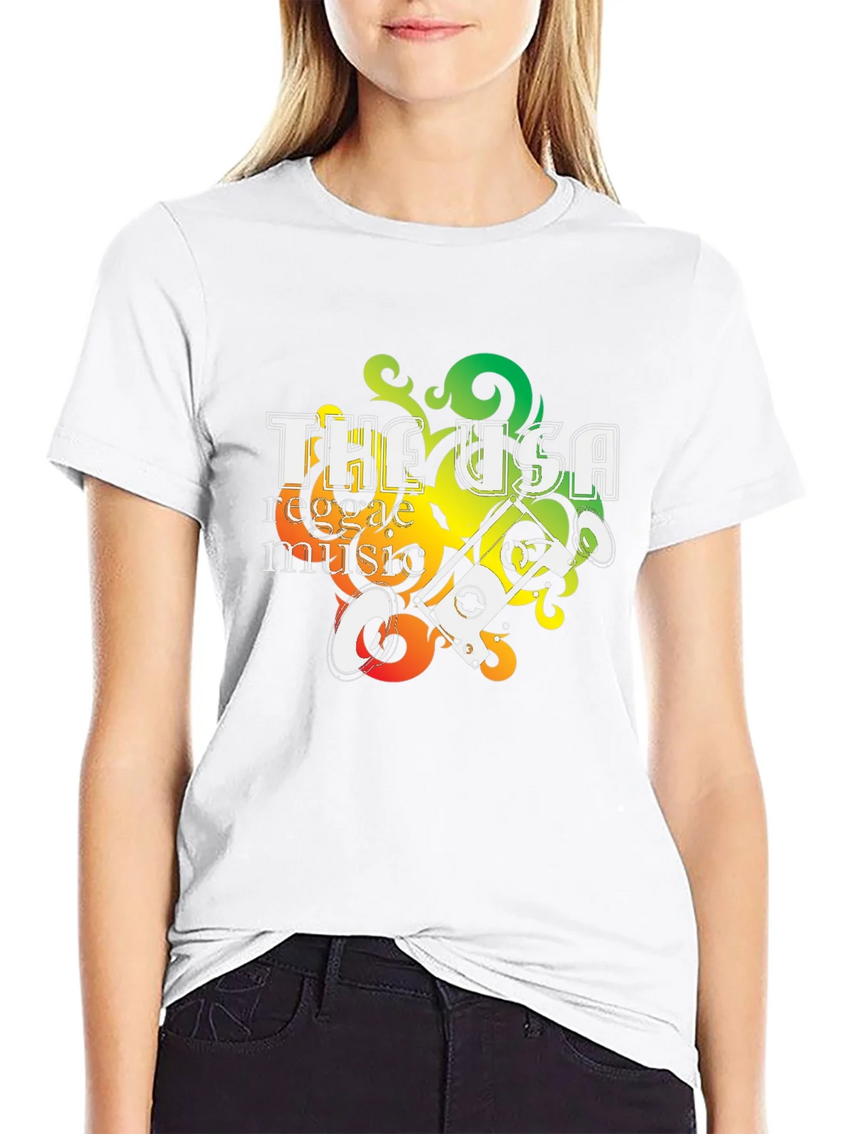 USA Reggae Music Graphic Tee - Black product image 8