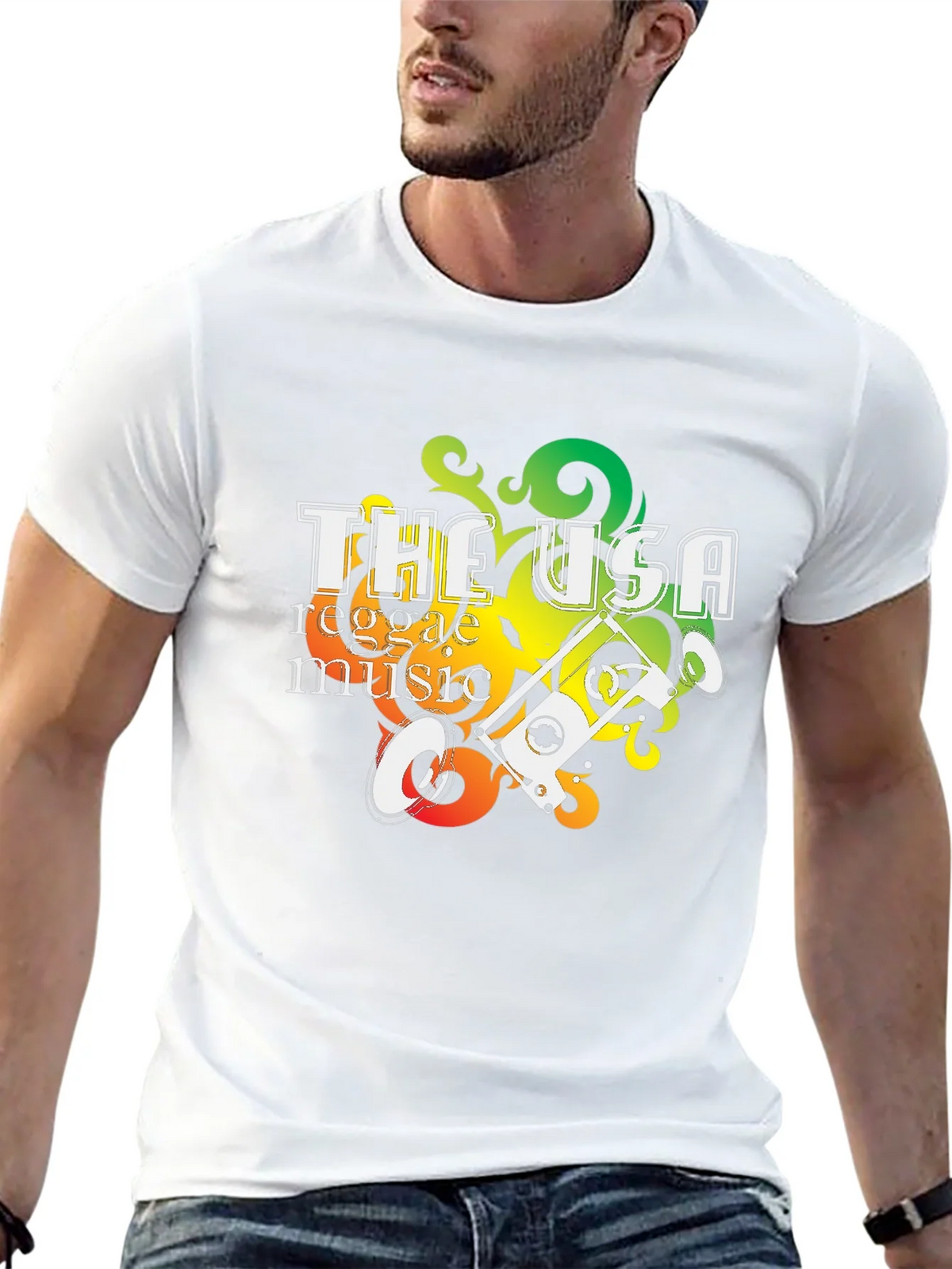 USA Reggae Music Graphic Tee - Black product image 12