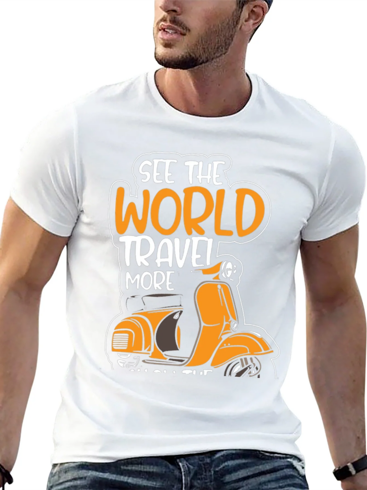 See the World Travel More Scooter T-Shirt product image 12