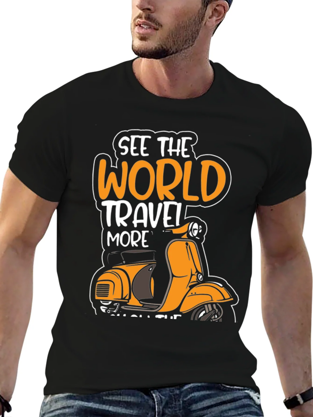 See the World Travel More Scooter T-Shirt product image 6