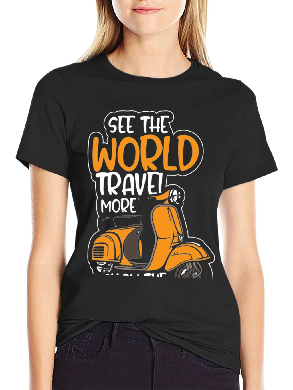 See the World Travel More Scooter T-Shirt product image 2