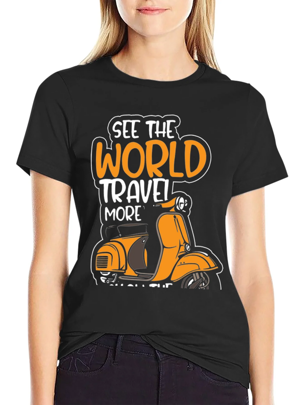 See the World Travel More Scooter T-Shirt product image 2