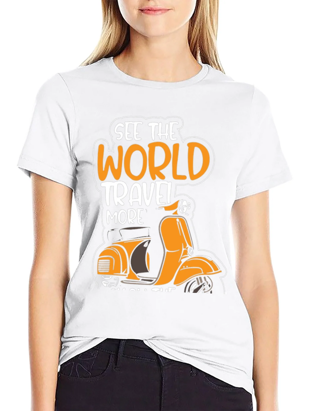 See the World Travel More Scooter T-Shirt product image 8