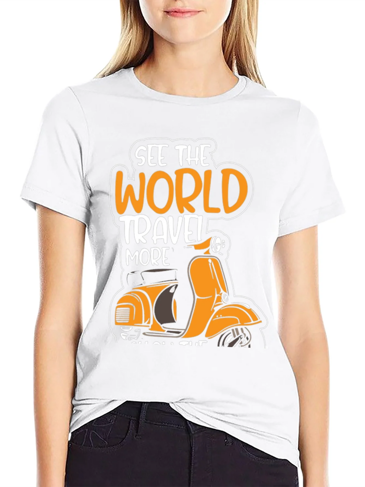 See the World Travel More Scooter T-Shirt product image 8