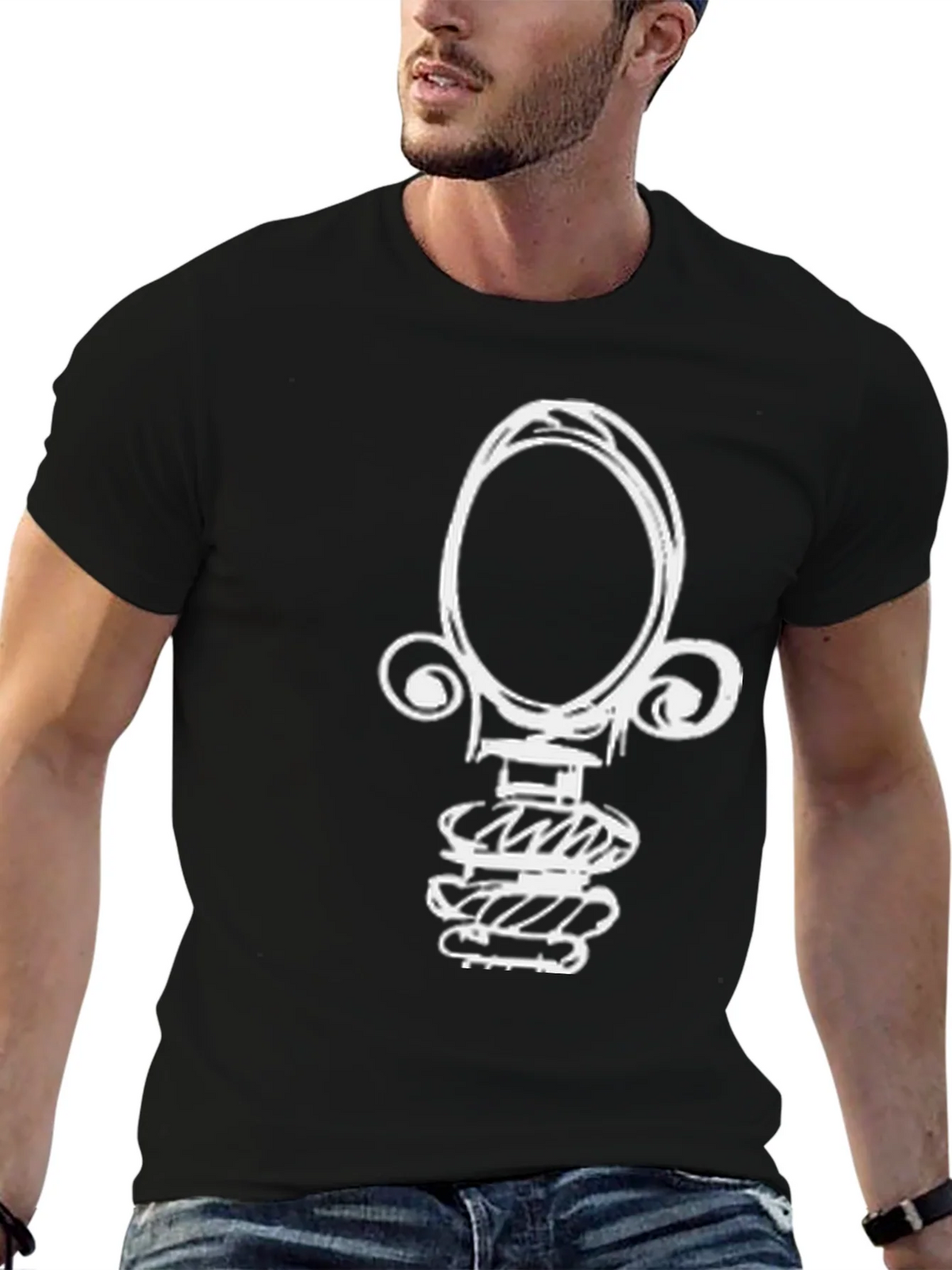 Abstract Graphic T-Shirt - Modern Black Tee product image 6