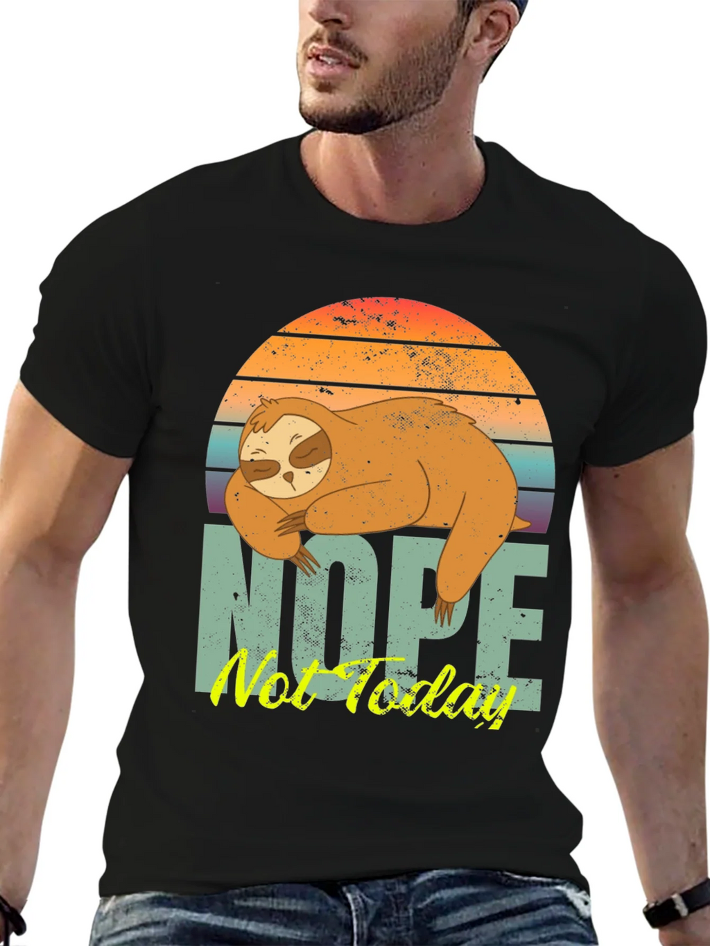 Nope Not Today Sloth Graphic Tee product image 6