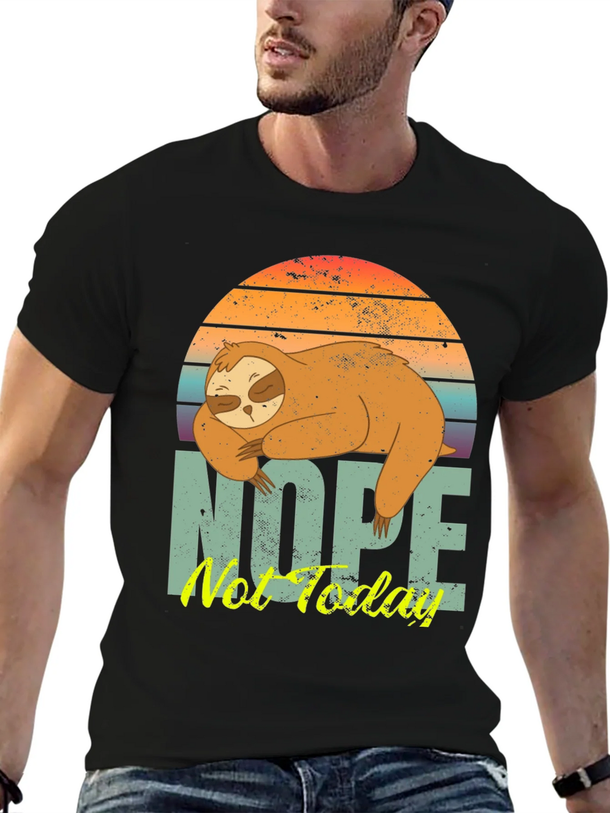 Nope Not Today Sloth Graphic Tee product image 6