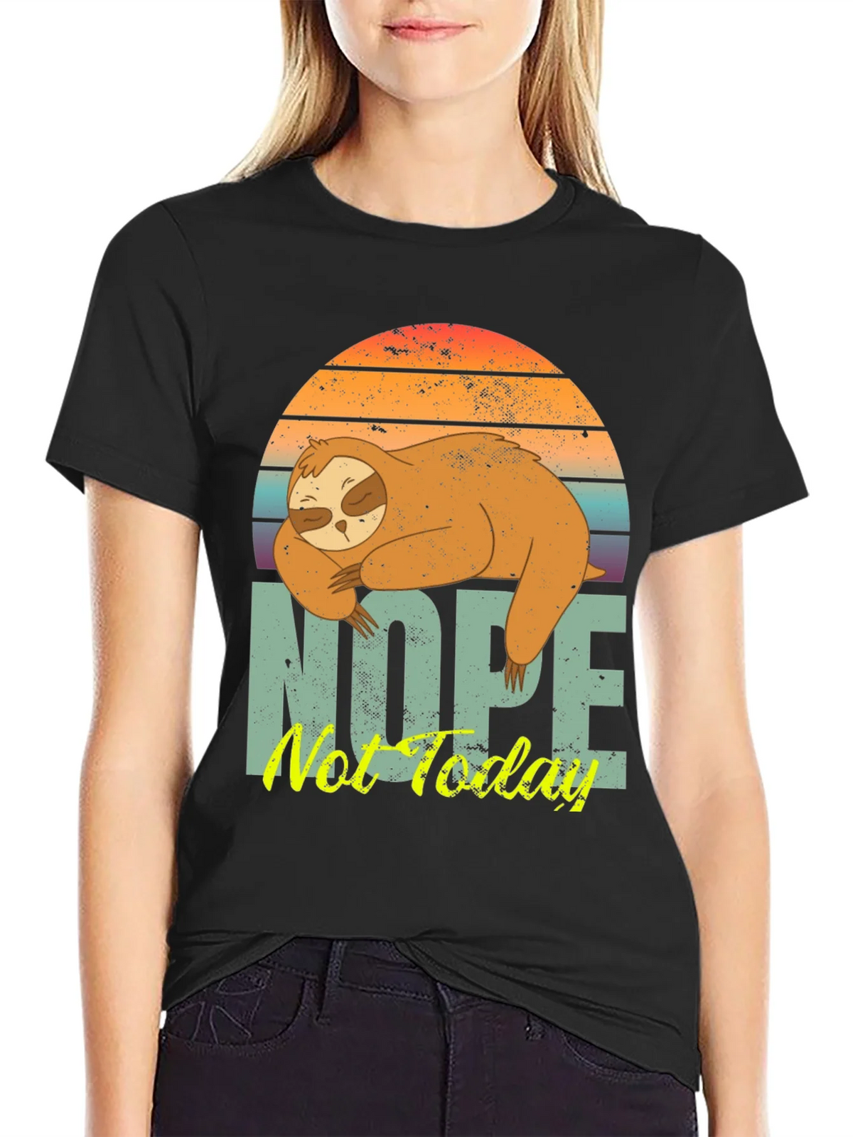 Nope Not Today Sloth Graphic Tee product image 2