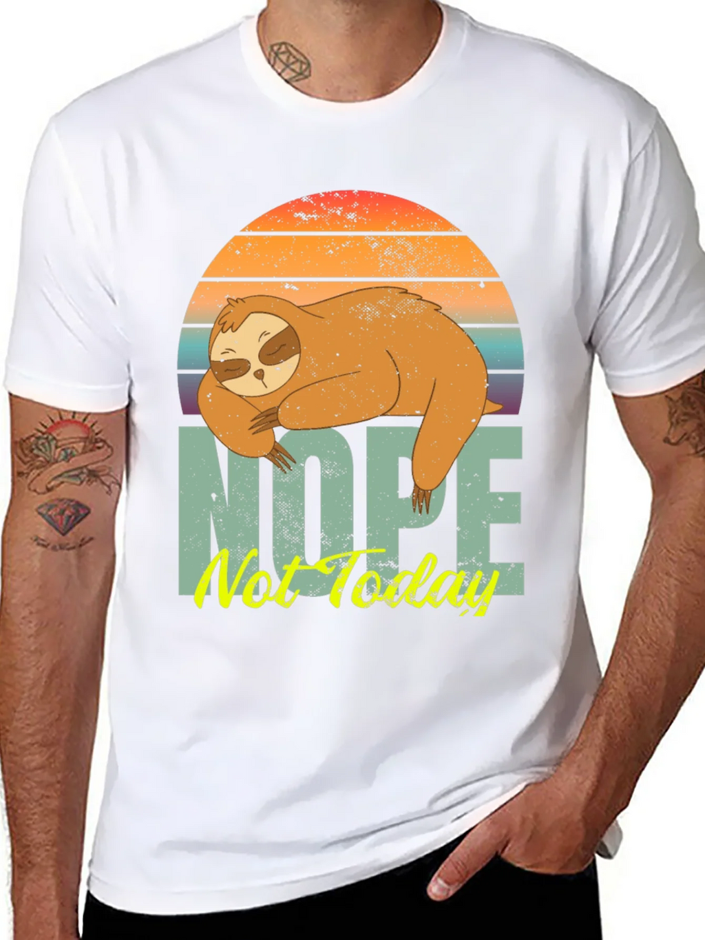 Nope Not Today Sloth Graphic Tee product image 7