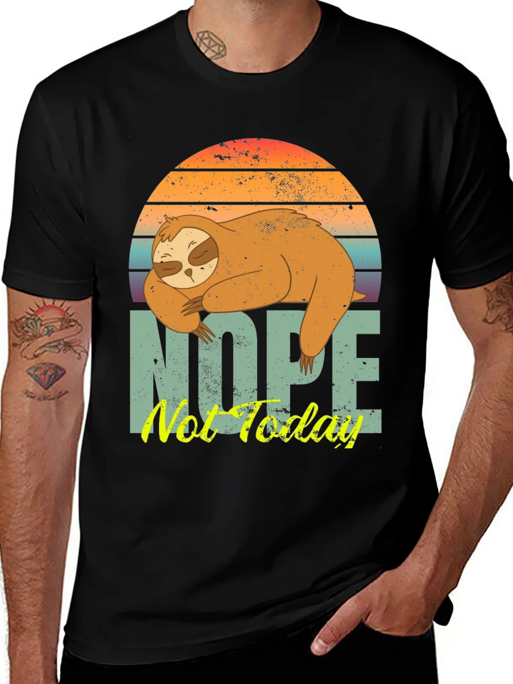 Nope Not Today Sloth Graphic Tee product image 1